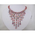 Rode ketting met Swarovski