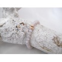 Beige lila armband