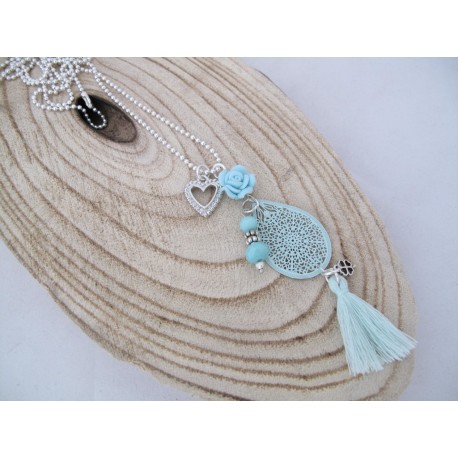 Turquoise Bohemian ketting 