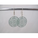 Turquoise Bohemian oorbellen
