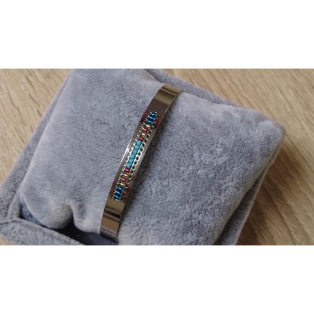 RVS armband met kraaltjes