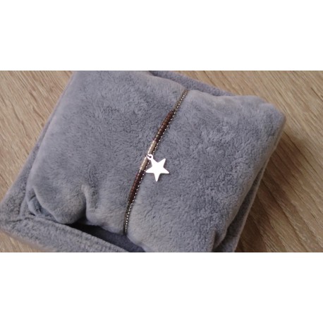 Beige/zilver armbandje