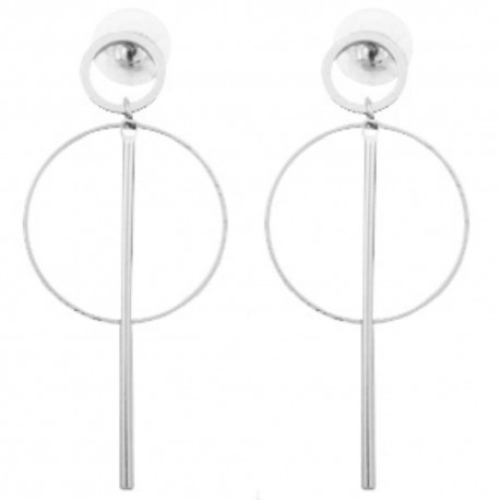 Metalen oorbellen zilver