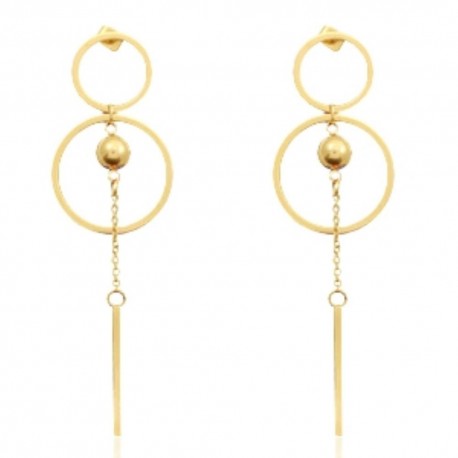 RVS oorbellen goud