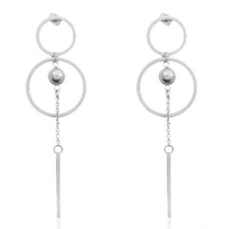 RVS oorbellen zilver