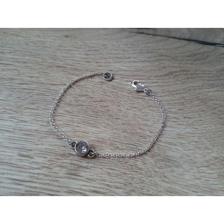 RVS armbandje met patina Swarovski steen