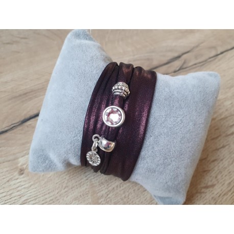 Metallic rode armband