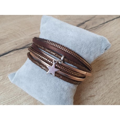 Bruin-/koperkleurige armband