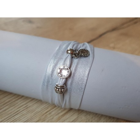 Metallic wit/zilverkleurige armband