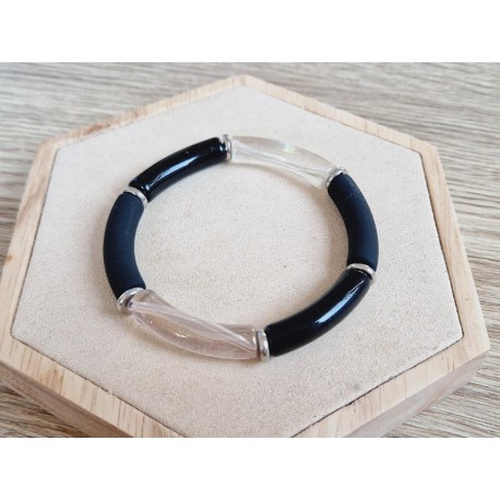Tube armband grijs/zwart