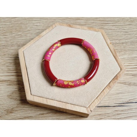 Tube armband fuchsia/bordeaux