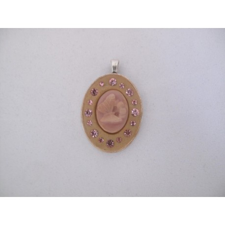 Goud met roze hanger