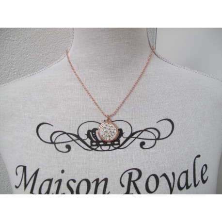 Korte rosegold ketting